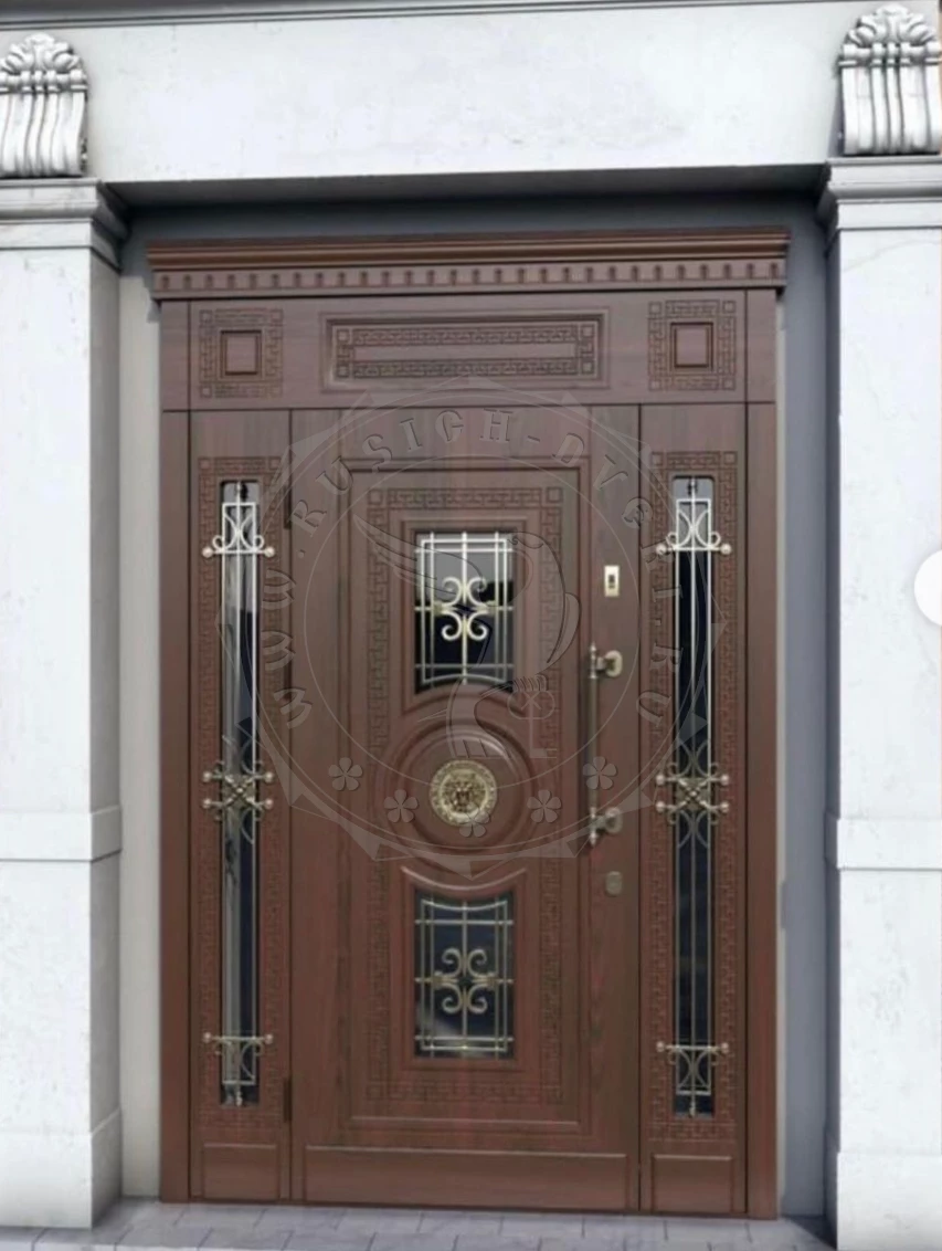 Парадная металлическая дверь в дом ДП-2556 фото 1